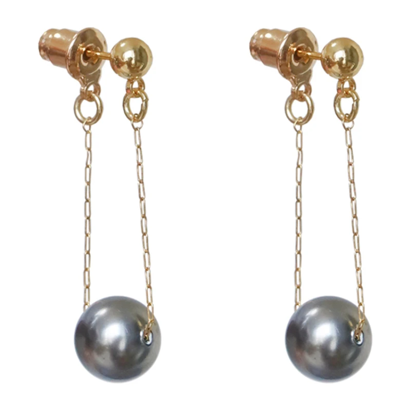 

Grey Pearl Premium Simple Commuter Earrings Cold Wind Earrings