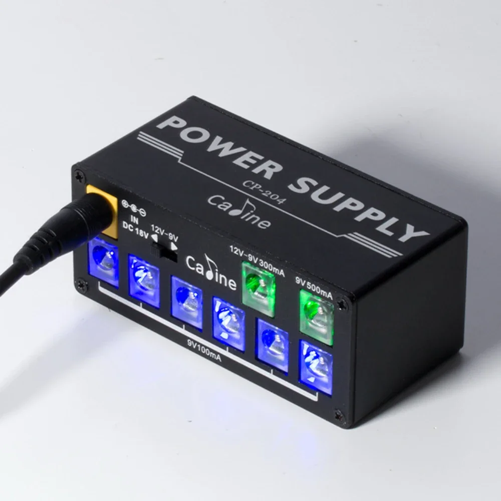 تأثير الغيتار دواسة الطاقة 8 مخرجات معزولة توريد المضادة للتدخل تأثير الغيتار الطاقة 18 واط إخراج مختلف