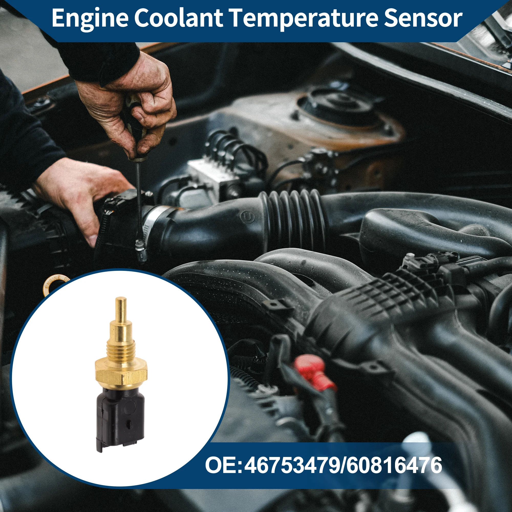 UXCELL Engine Coolant Temperature Sensor No.46753479 Water Temperature Sensor for Buick Regal 2000-2010 1 Pcs
