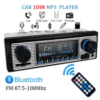 SINOVCLE coche 1 DIN Radio 1 DIN estéreo Digital coche Bluetooth FM Audio música USB/SD con entrada auxiliar en el tablero 12V MP3 Multimedia