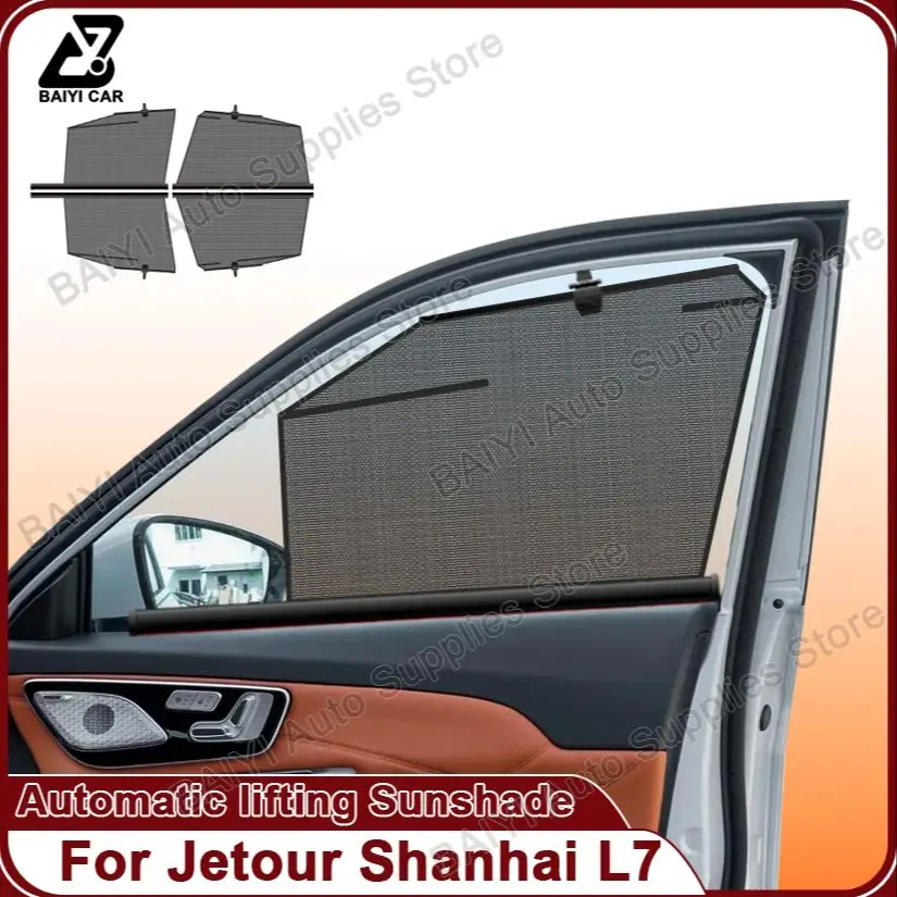 

Для Jetour Shanhai L7 2024, солнцезащитный козырек на боковое окно, защита от солнца, затемняющая штора, автоподъемные шторы, автомобильные аксессуары