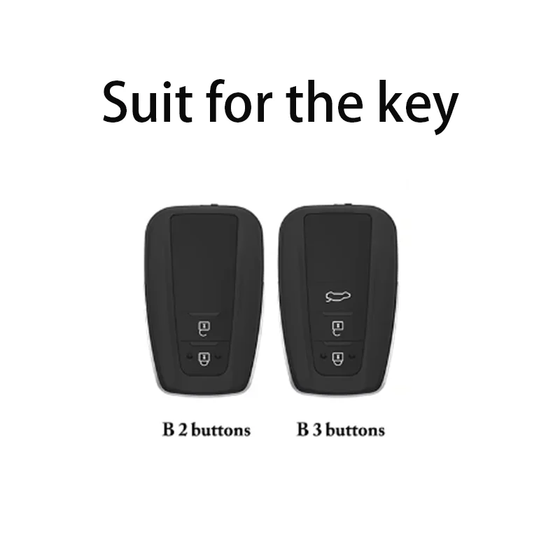 Titanium Gray for Toyota Prius Camry Corolla C-HR CHR RAV4 Prado Remote Smart 2 3 Button Car Key Case Cover Holder Accessories