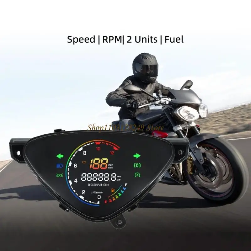 N5KD Motorcycle Digital Instrument Panel Meter Gauge Speedometer Odometer Tachometer Clear Display Suitable for Mio110 SPORTY