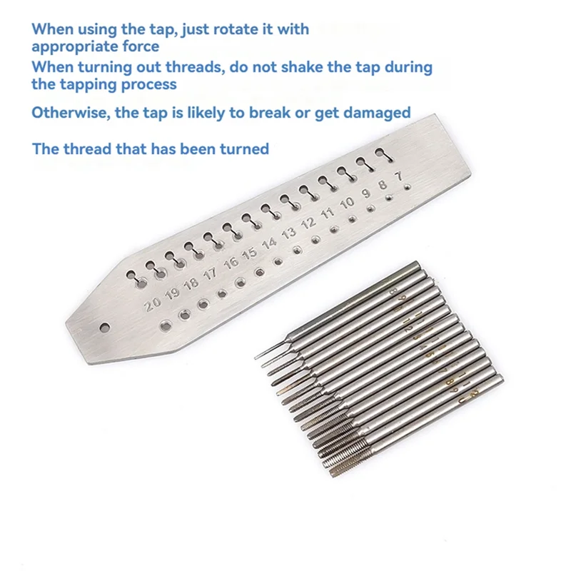 ABKW-Watch Tap & Die Set Micro Utensile da taglio per filettatura per la riparazione di piastre per orologi e alberi di barili
