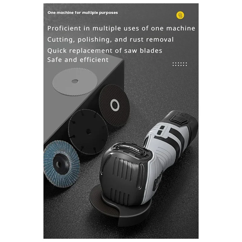 

ABZC-16.8V Cordless Electric Angle Grinder 6500R/Min Lithium Battery Mini Polishing Grinding Machine Diamond Cutting Power