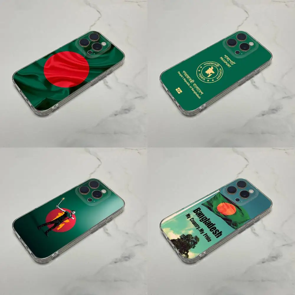 

Bangladesh Passport Flag Phone Case For iPhone 16,15,14,13,12,11 Plus,Pro,Max,XR,XS,Plus,E,SE4,Mini Transparent Cover