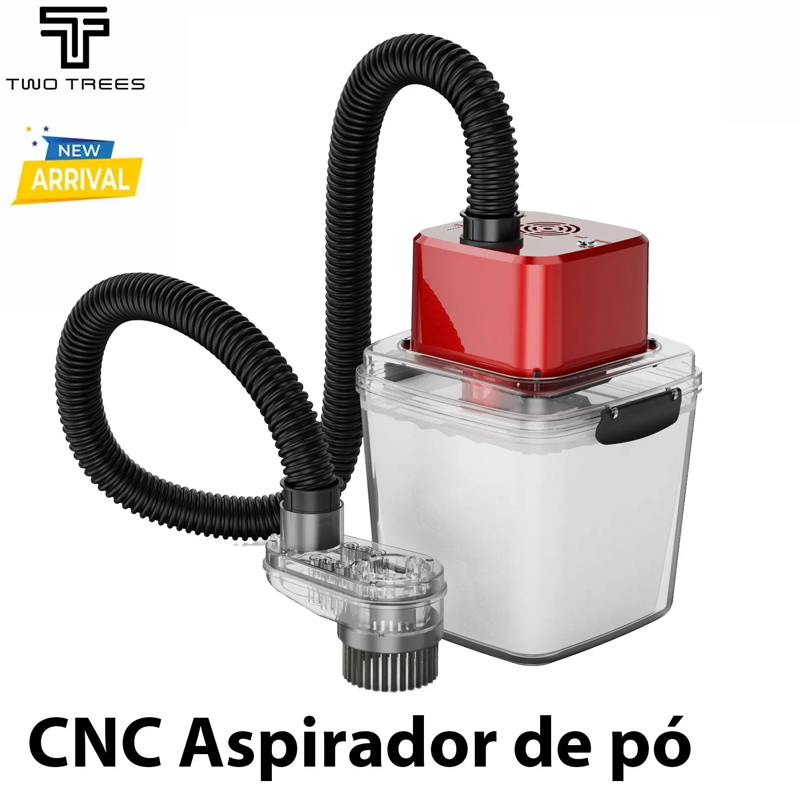 Máquina de gravação CNC TWOTREES TTC450 tampa contra poeira do eixo 50000RPM com partida e parada automática e luz LED para máquina-ferramenta CNC, purificação de ar e remoção de detritos