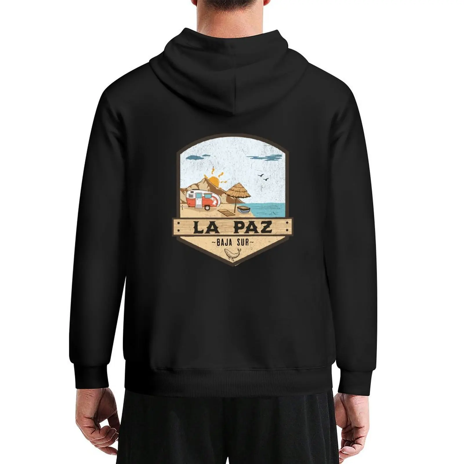 

La Paz Mexico RV Travel Sticker and Apparel Hoodie mens clothes clothes for men men's clothes new in hoodies and blouses