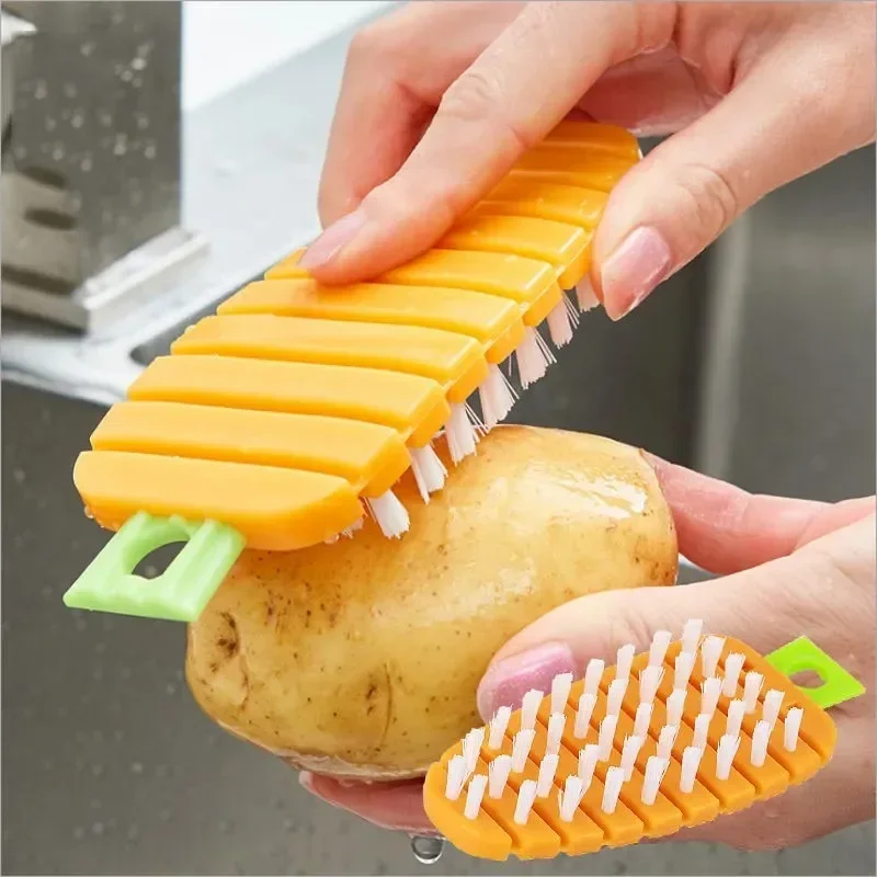 Cleaning Tools Vegetable Fruit Cleaning Brush Flexible Potato Carrot Cucumber Cleaning Brush Kitchen Accessories