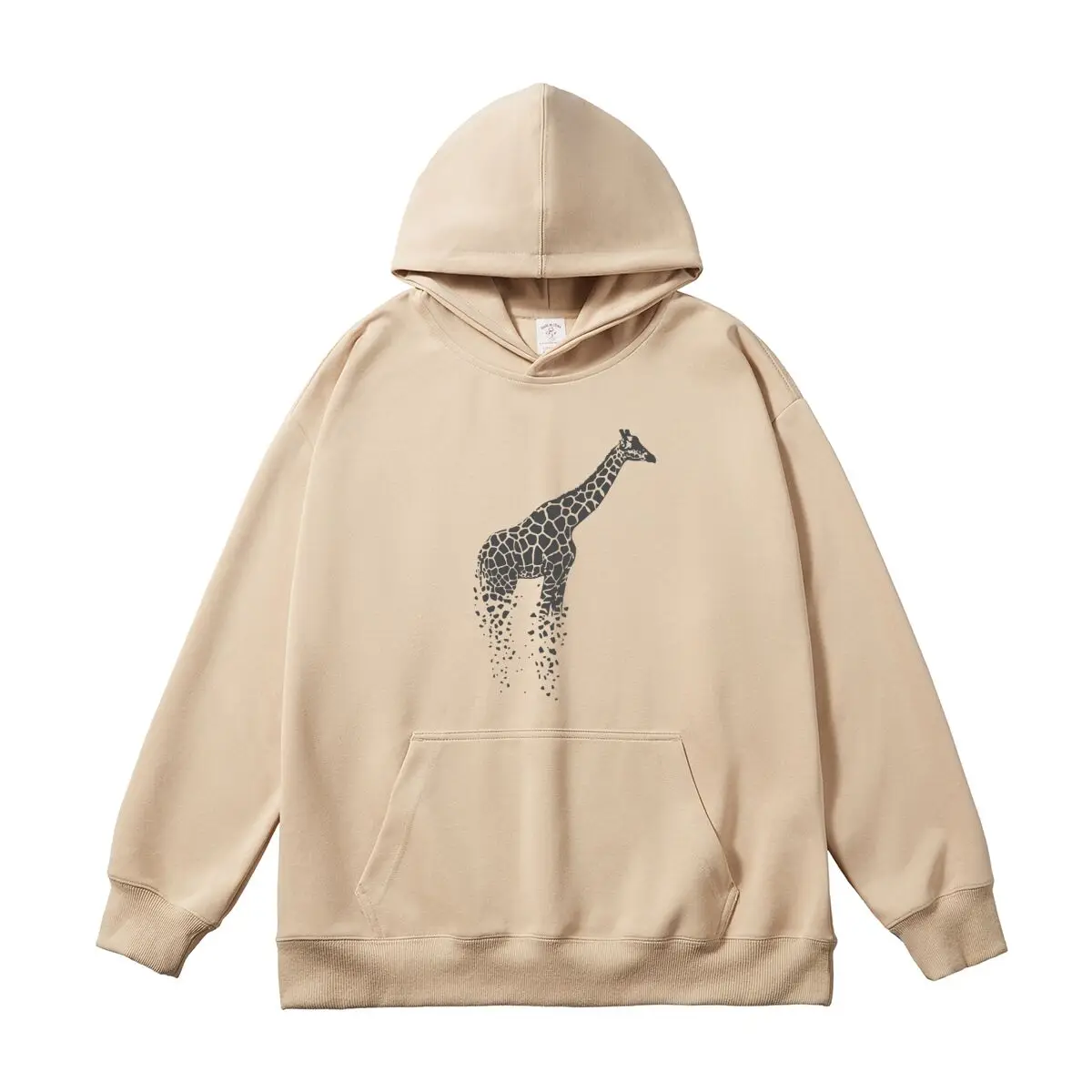 Women Sweatshirt Oversized Women's Hoodies Grey Giraffe Graphic Hooded Pullover Female Classic Autumn Thick Sportswear