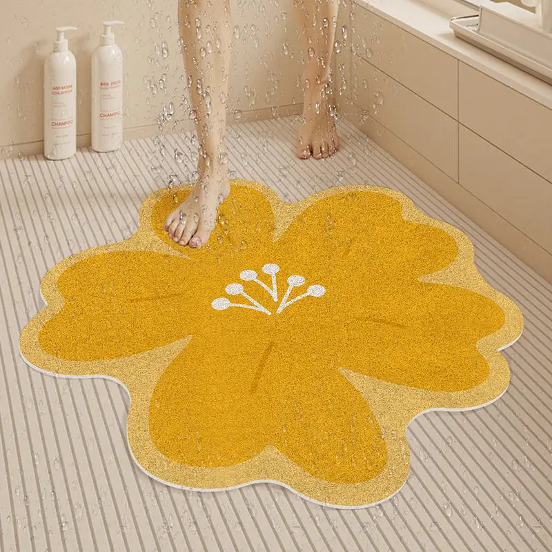 

Floral Bathroom Mat Shower Mat Non-Slip Floor Doormat Bathroom Entrance Mat Rug