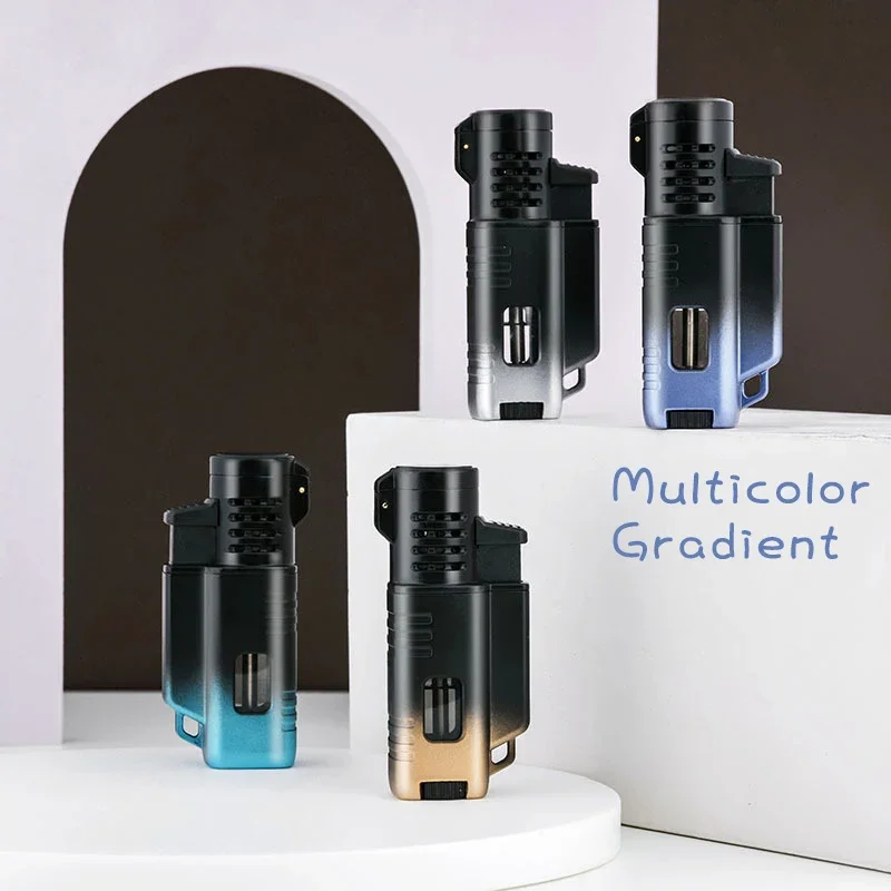 2027  Multi-Color Dimmable Cigars at a Loss, with a Visible Air Window and Three Straight Impact Windproof Lighter