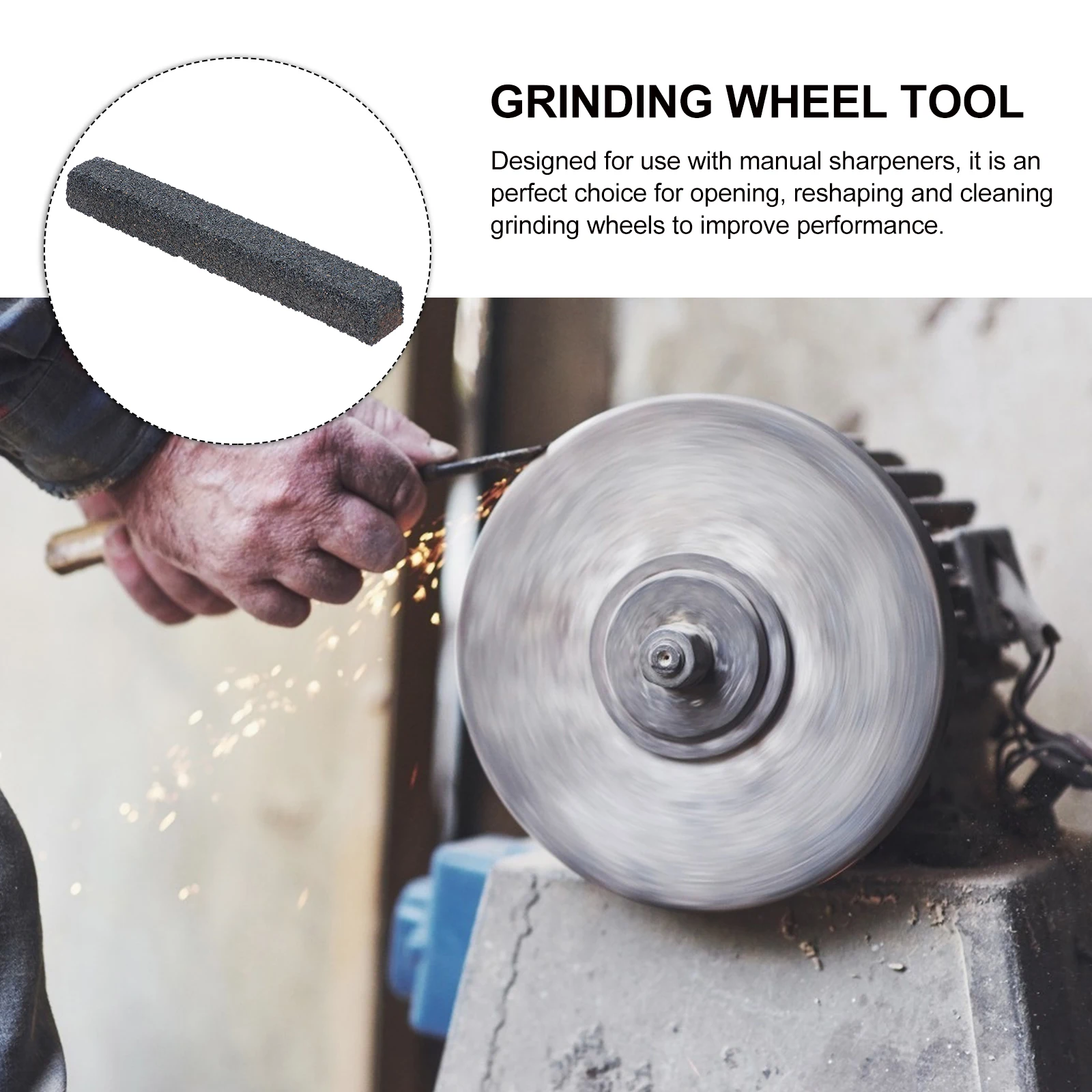 

1pc Silicon Carbide Dressing Stick Grinding Wheel Tool Stone Black Flatting Masonry Brass Stainless Steel Trimming