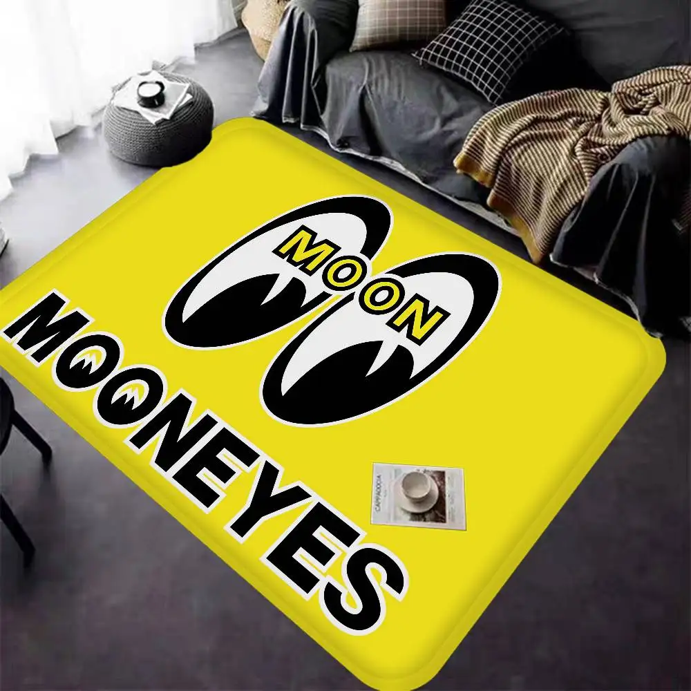 سجادة أرضية من Mooneyes بتصميم عتيق متعدد الاختيارات لغرفة المعيشة والمطبخ غير قابلة للانزلاق لديكور المنزل الحديث