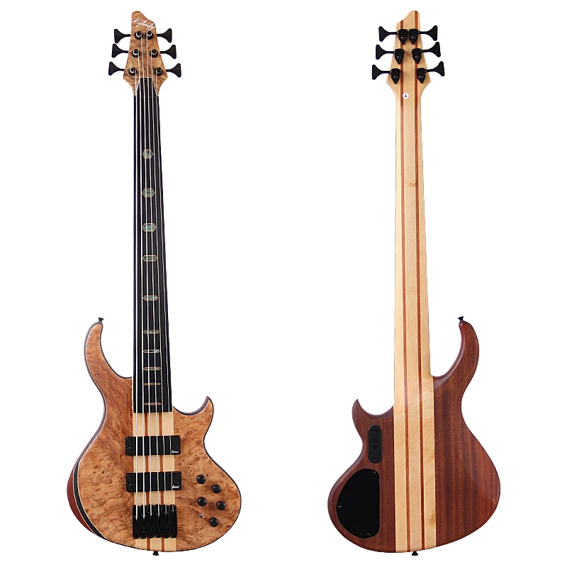 شجرة العقدة الرقبة العليا من خلال الغيتار الكهربائي 43 بوصة 6 سلسلة 5 سلسلة ماتي مع مفتاح نشط وسلبي جودة عالية