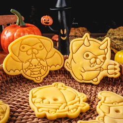 Halloween Imp Cookie Molds Cartoon Pumpkin Puppy Dog Cookie Cutters Flip Candy Biscuit Moulds Cutting Mold DIY Baking Tools