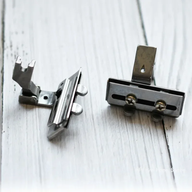 S10A Adjustable Tape Guide Presser Foot Fit Industrial Single Needle Lockstitch Sewing Machine For Attach Laces / Elastic / Tape