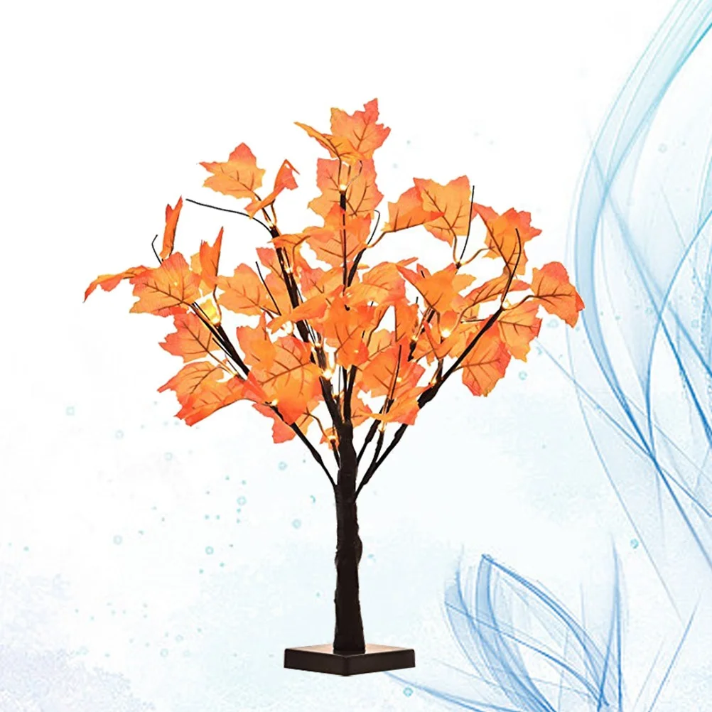 

Lighted Maple Tree Operated Warm White Led Fall Decor For Tabletop Home Autumn Decoration Flexible Wire Silk