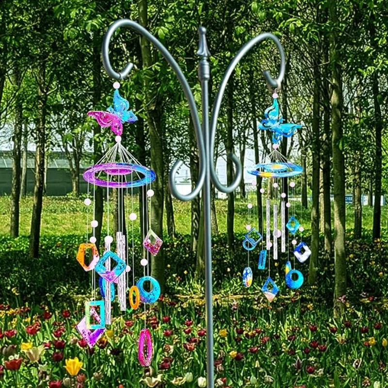 Moule en résine époxy cristal, bricolage, soleil, étoile, lune, carillon éolien manuel, Kit de matériel combiné, moule en Silicone pour résine