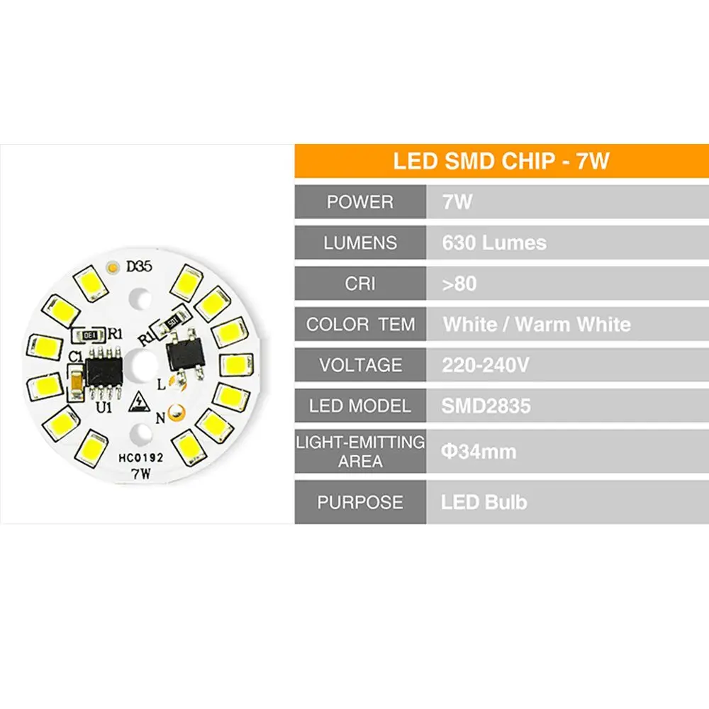 220V Outdoor Small Spotlight Cold White SMD2835 LED Bulb Lamp IC LED Bean Light Chip