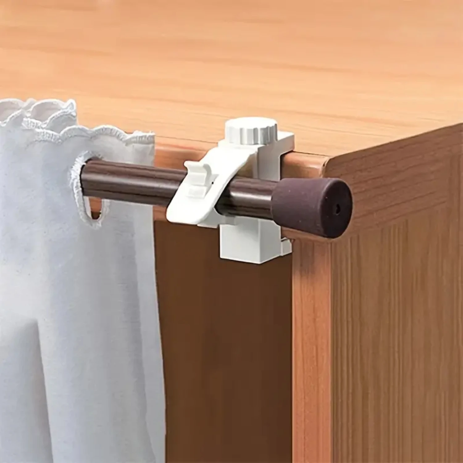 2 Pcs Of Undrilled Curtain Rod , Nailing Free Adjustable Curtain Rod , Curtain Hangers  Bathroom, Family Bathroom