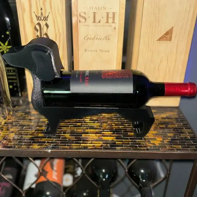 Creative Dachshund Wine Bottle Holder Kitchen Wine Storage Box Household Practical Decorative Sausage Dog Design