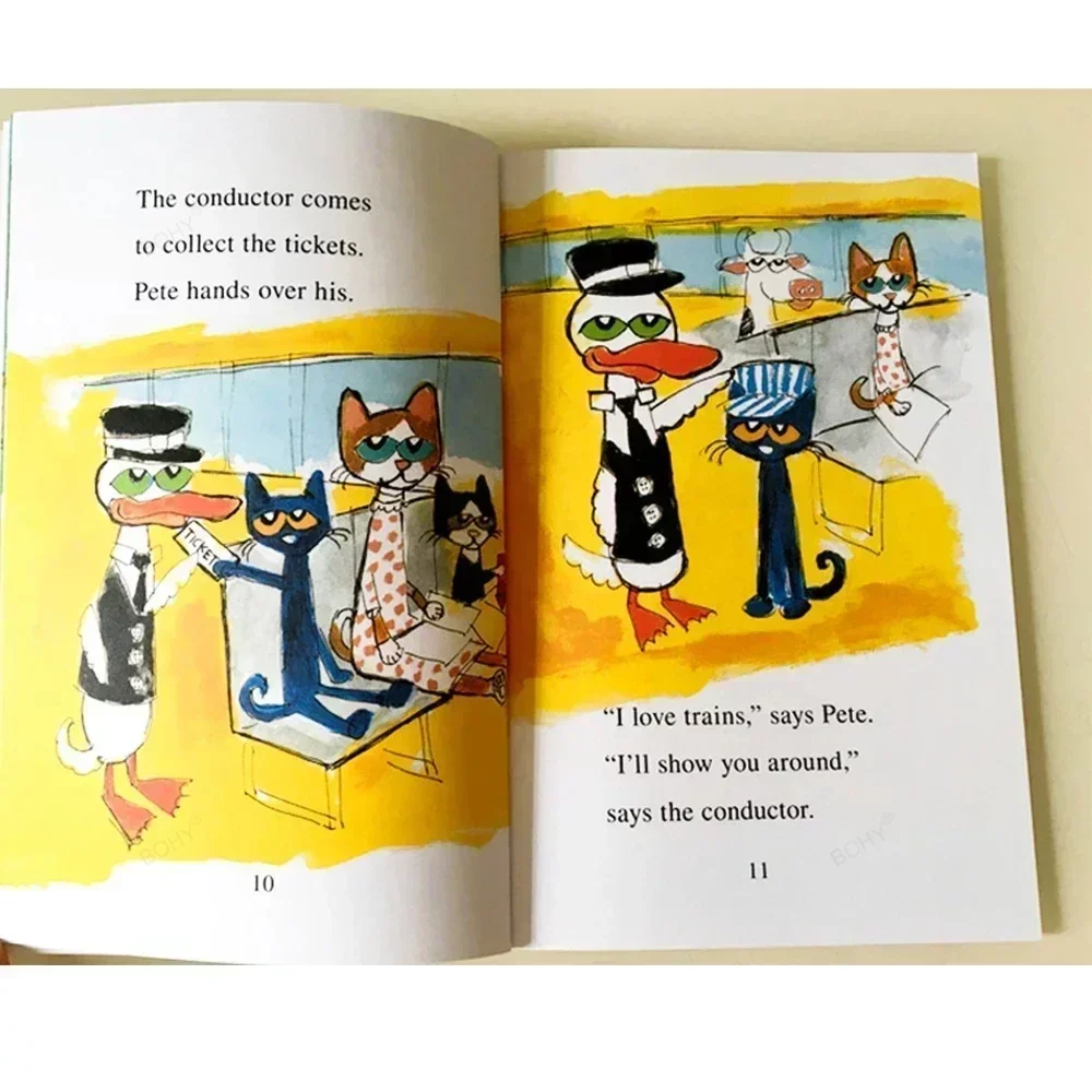 Ensemble de livres pour enfant, nettoyage d'images de bébé, je peux lire Pete le chat, histoires célèbres, contes anglais, 19 nettoyages/ensemble