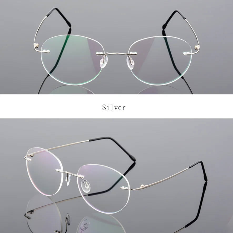 FELRES Memory Titanium Alloy Rimless Anti-Blue Light Reading Glasses 9
