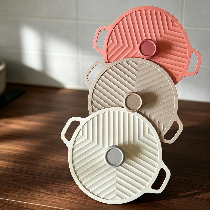 Silicone Lid Large Sealed Fresh-Keeping Cover Heat Insulated Anti-overflow Cover Universal Non-slip Dustproof Pot Cover