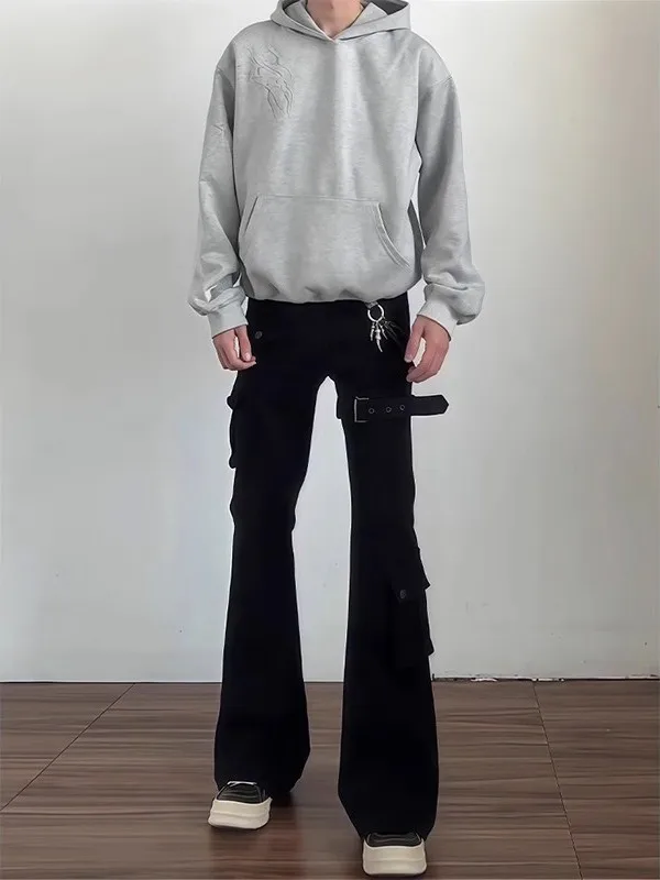 

Мужские джинсы Bla American High Street: прямые узкие джинсы из денима синего цвета для осени и зимы