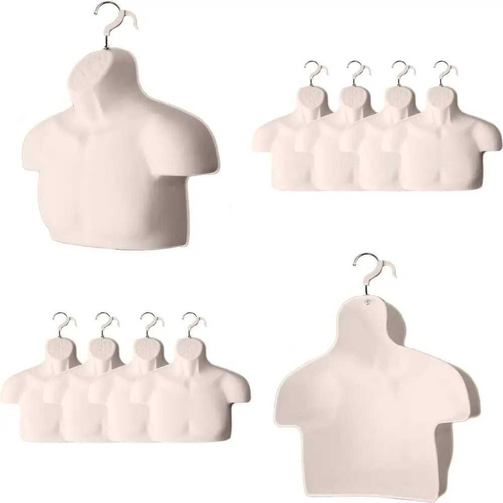 

S-M Size Male Mannequin Chest with Hollow Back, Plastic Injection Molded, Set of 4