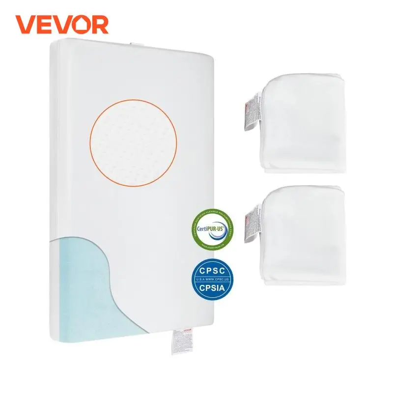 VEVOR Crib Mattress Two-sided Breathable Toddler Mattress of Memory Foam 3 inches Thickness Baby Mattress for Infant and Toddler