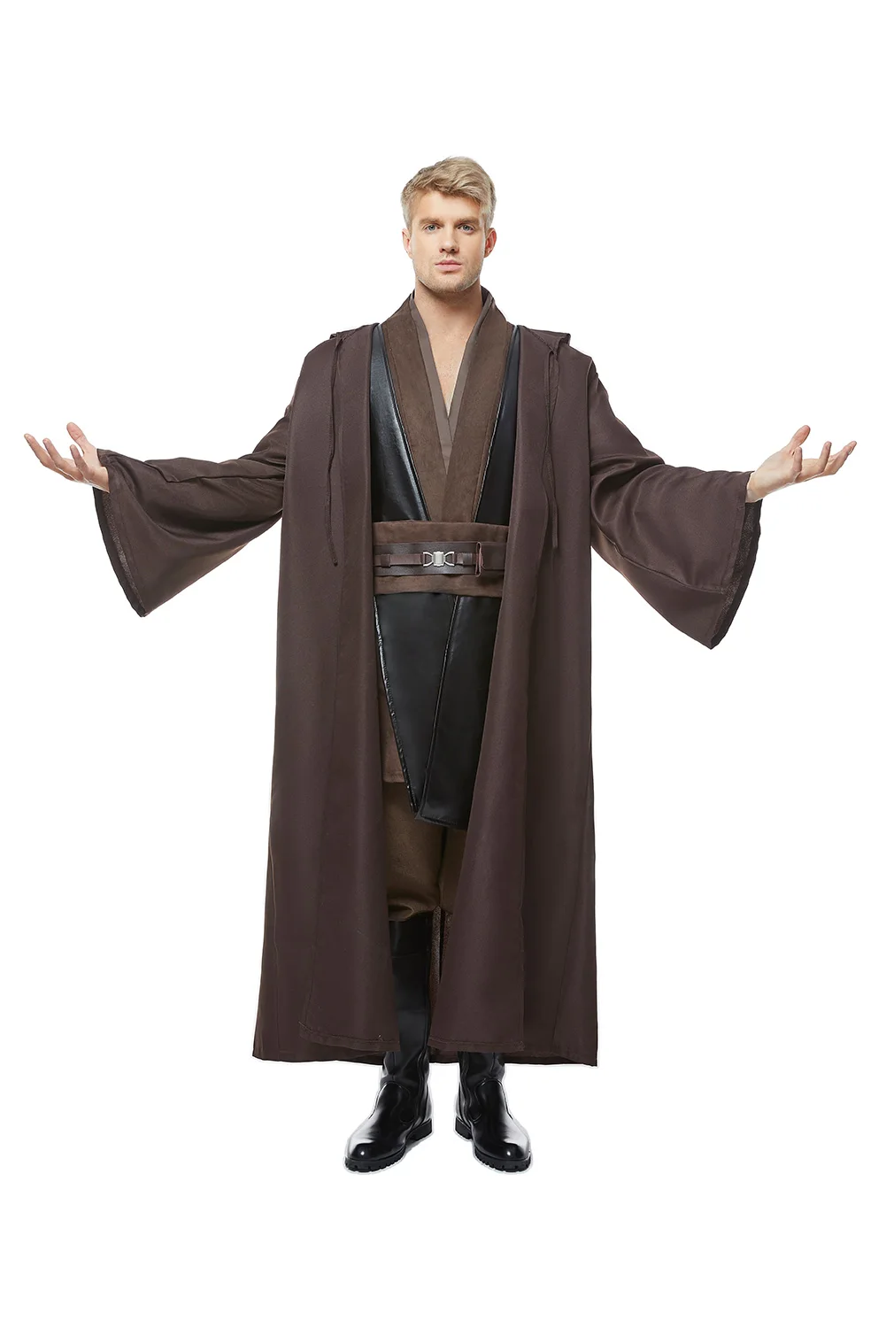 Anakin Skywalker Cosplay Costume Brown Uniform Cloak Outfits Fantasia Men Halloween Cainival Party Disguise Clothes