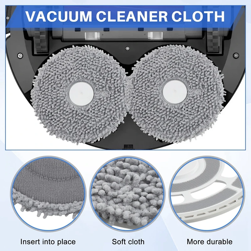 Hot For Roborock Mop Tray P10/P10pro Q Revo0/Q Revo5 Q Revo Maxv Mop Cloth Holder Mop Mount Spare Accessory Parts