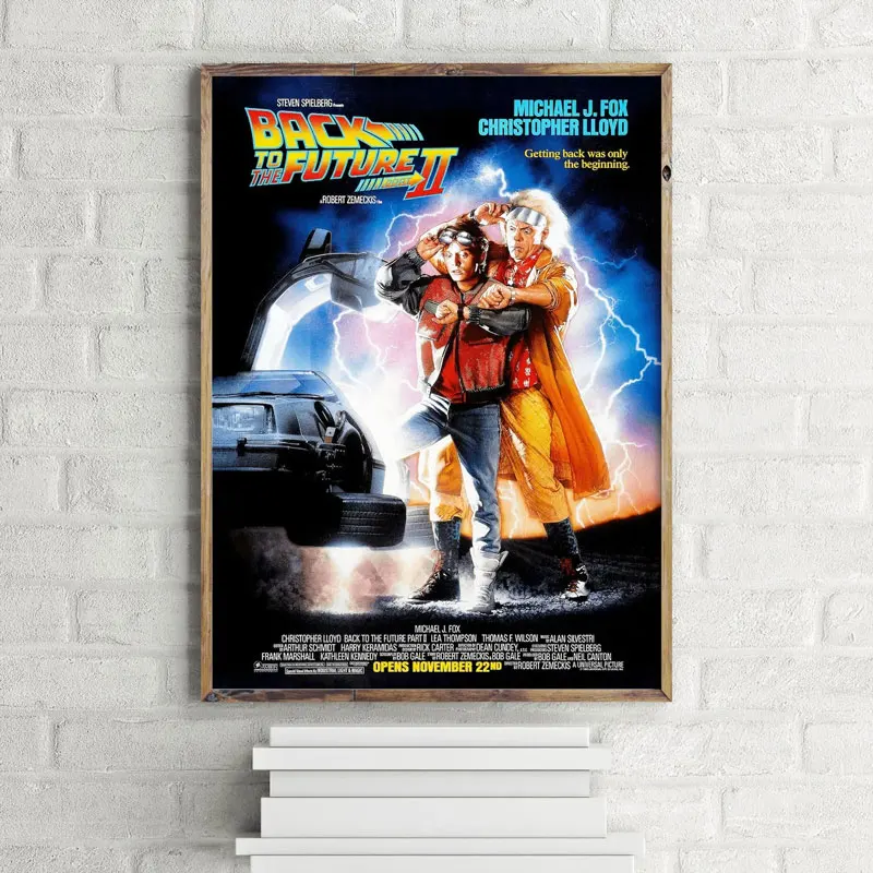 فيلم العودة إلى المستقبل ثلاثية الملصقات غرفة المعيشة اللوحة الزخرفية جدار الفن قماش يطبع ديكور المنزل صور