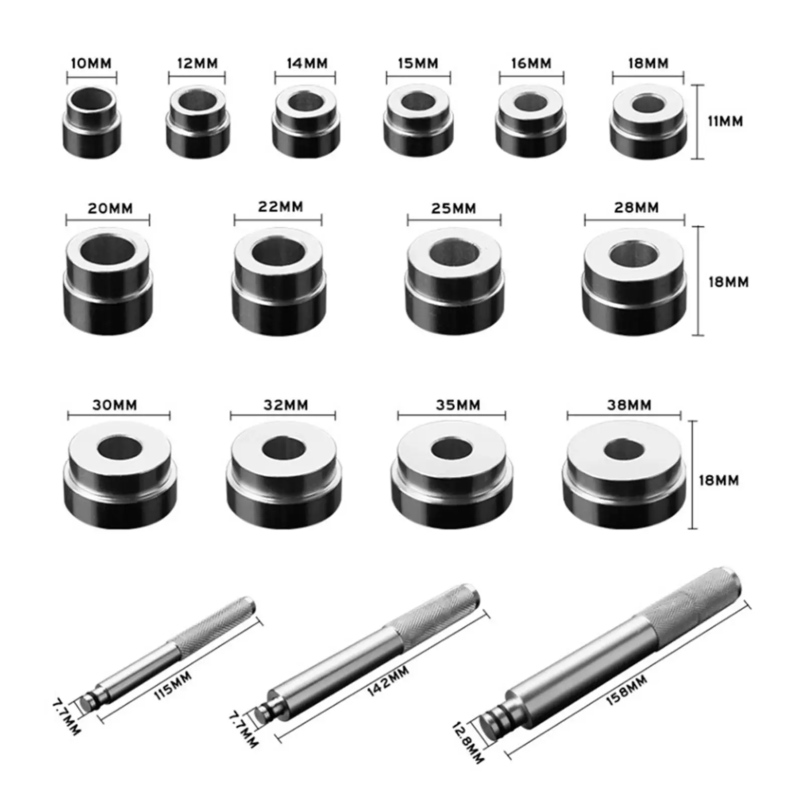 17x Bearing Race and Seal Install Driver Set Master Set for Cars Accs