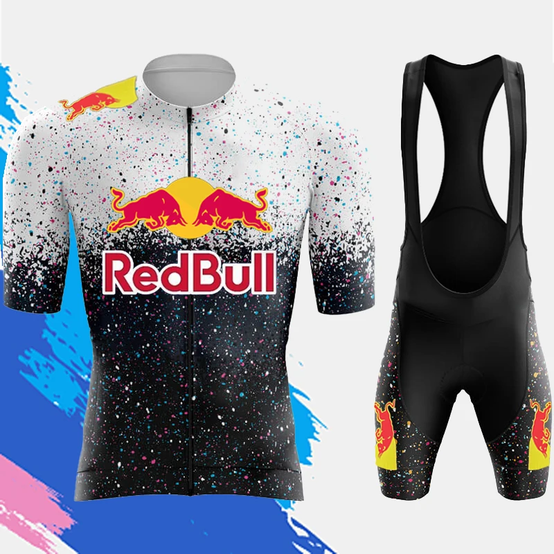 

RedBull Cycling Jersey Set Man's Team Short Sleeve Cycling Clothing MTB Bike Uniform Maillot Ropa Ciclismo Summer Bicycle Wear