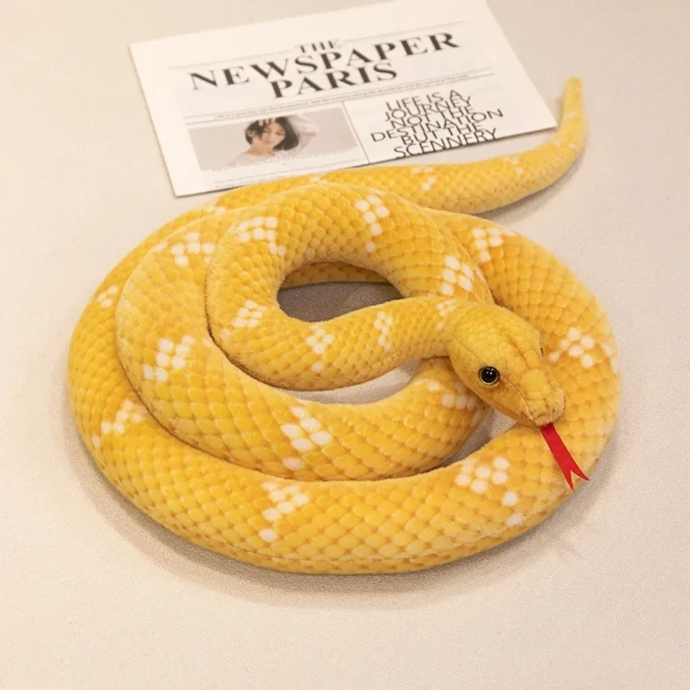 Giant Boa Cobra Soft Simulation Snakes Lifelike Giant Stuffed Snake Vivid Colorful Safe Long Snakes Home Decora