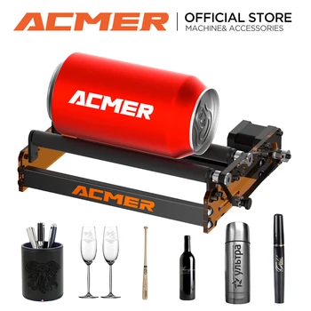 ACMER M3 laser engraving rotary Rolle for cylindrical objects Cwith 360 ° rotating engraving axis tools for ORTUR XTOOL ATOMSTACK