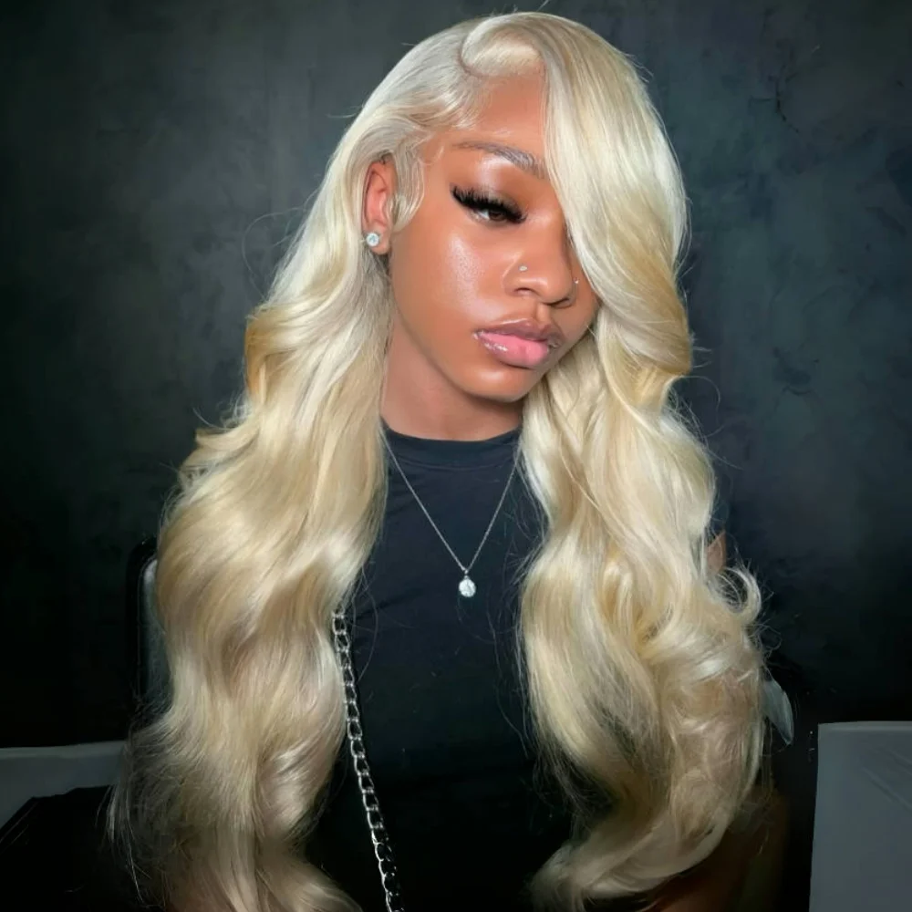 

613 Honey Blonde Body Wave 13x6 Hd Lace Frontal 100% Human Hair Wigs 30 38 Inch Honey Colored Lace Closure Front Wig For Women