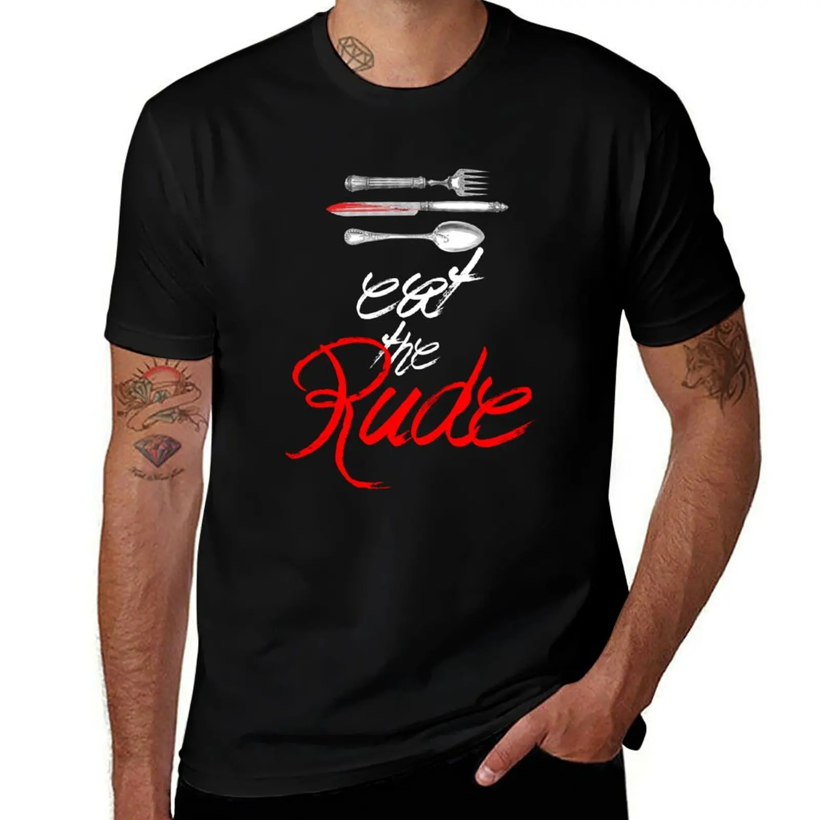 

Hannibal - Eat the Rude (Vintage style) T-Shirt man t shirt designer anime t shirts oversize T-Shirt