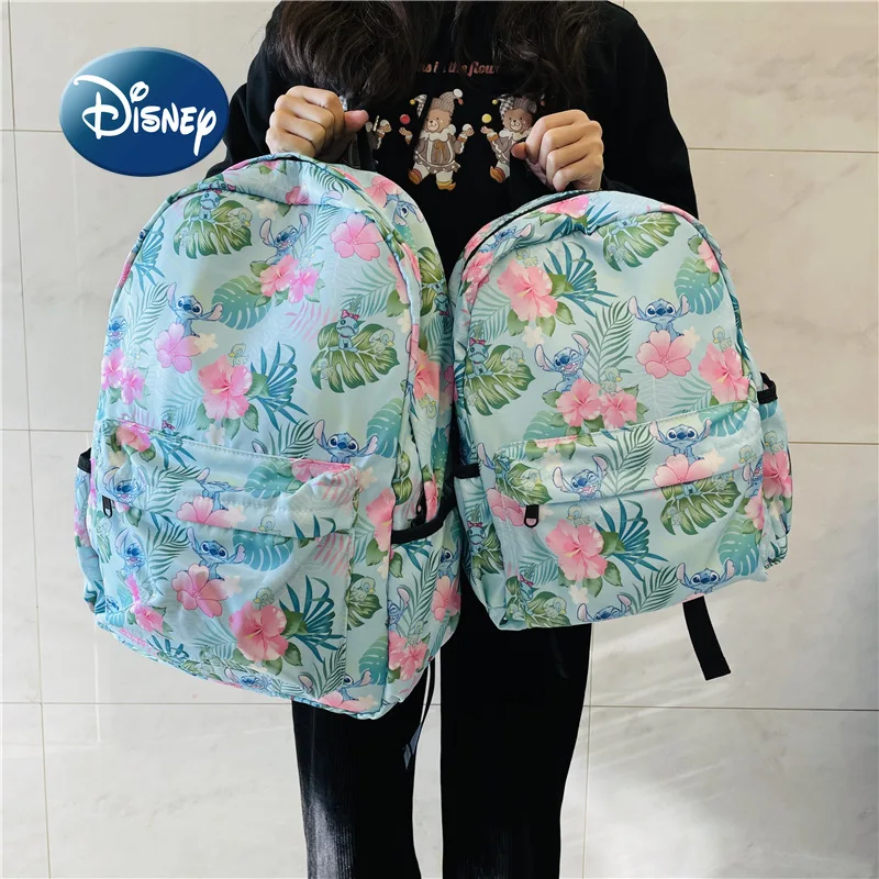 Disney Stitch 2023 New Women\'s Backpack Cartoon Cute Children\'s Backpack Large Capacity Fashion Schoolbag for Boys and Girls