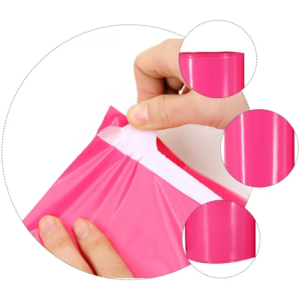 

100 Pcs Waterproof Packaging Thickened Envelopes Pouch Pink Shipping Dustproof Adhesive Folder