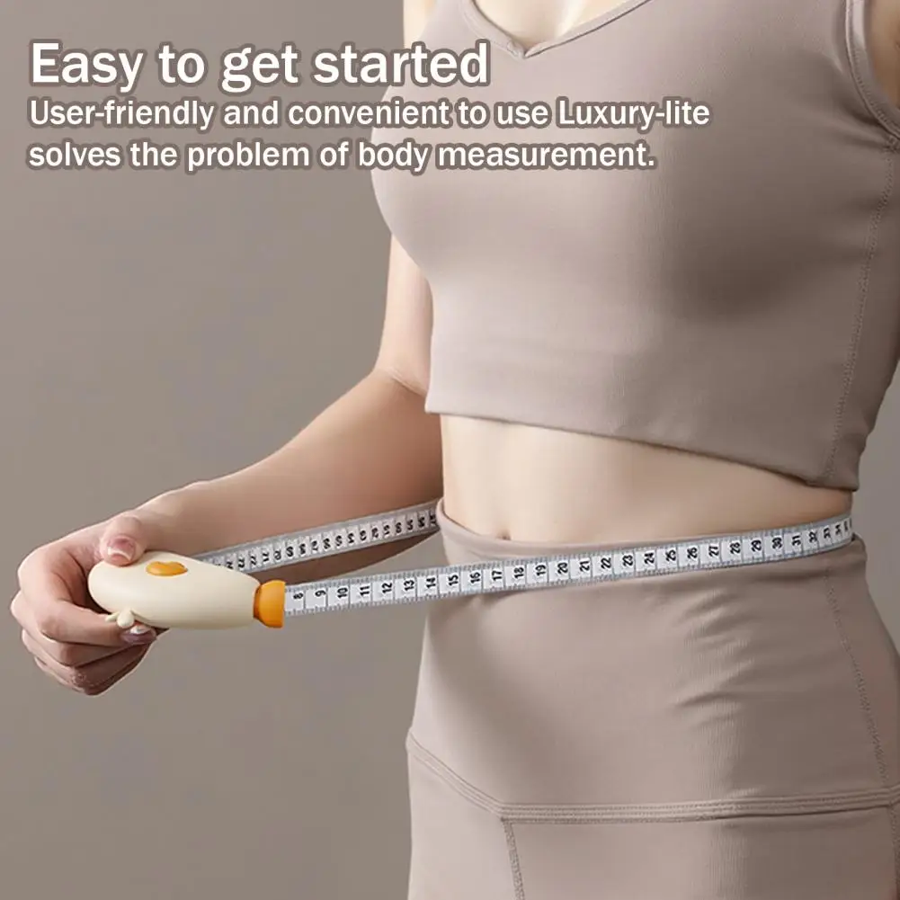 Body Measurement Ruler Portable Cartoon Tape Measure with Magnetic Retractable Design Tailor Sewing Cloth Ruler Mini for Weight