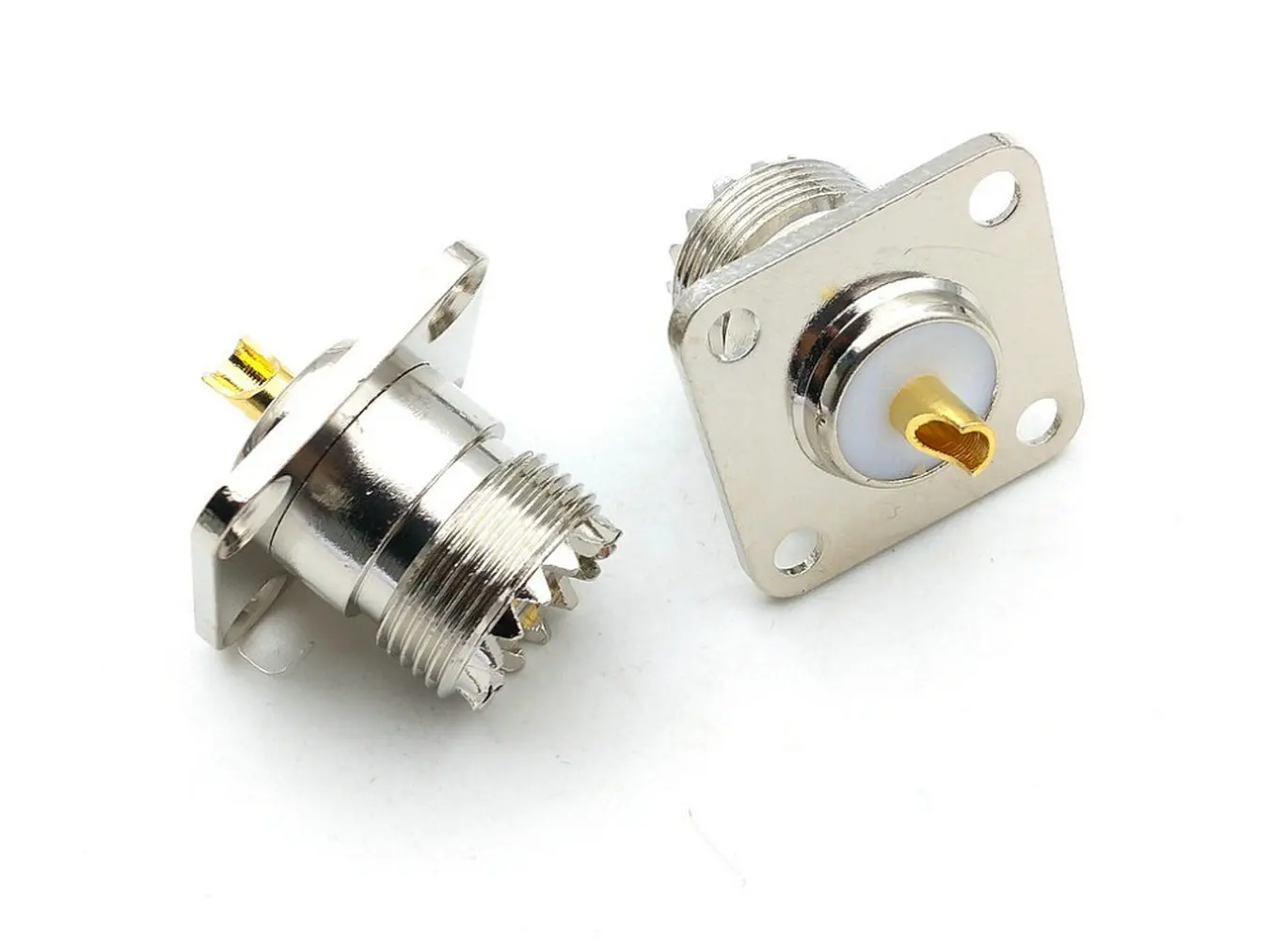 UHF connectorcopper UHF Female SO239 Panel Chassis Mount Flange Deck Mount Solder Cup RF Connector