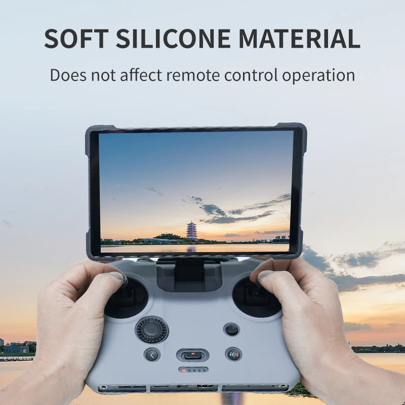 2w1 dla DJI RC PRO 2 pilot silikonowy pokrowiec osłona ekranu pokrywa ochronna antykolizyjna Mavic 4pro akcesoria do dronów — zdjęcie produktu 4