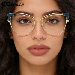 Fashion Cat Eye Metal Eyeglass Frames Women Optical Glasses Frames Anti Blue Light Women's Computer Glasses 48297