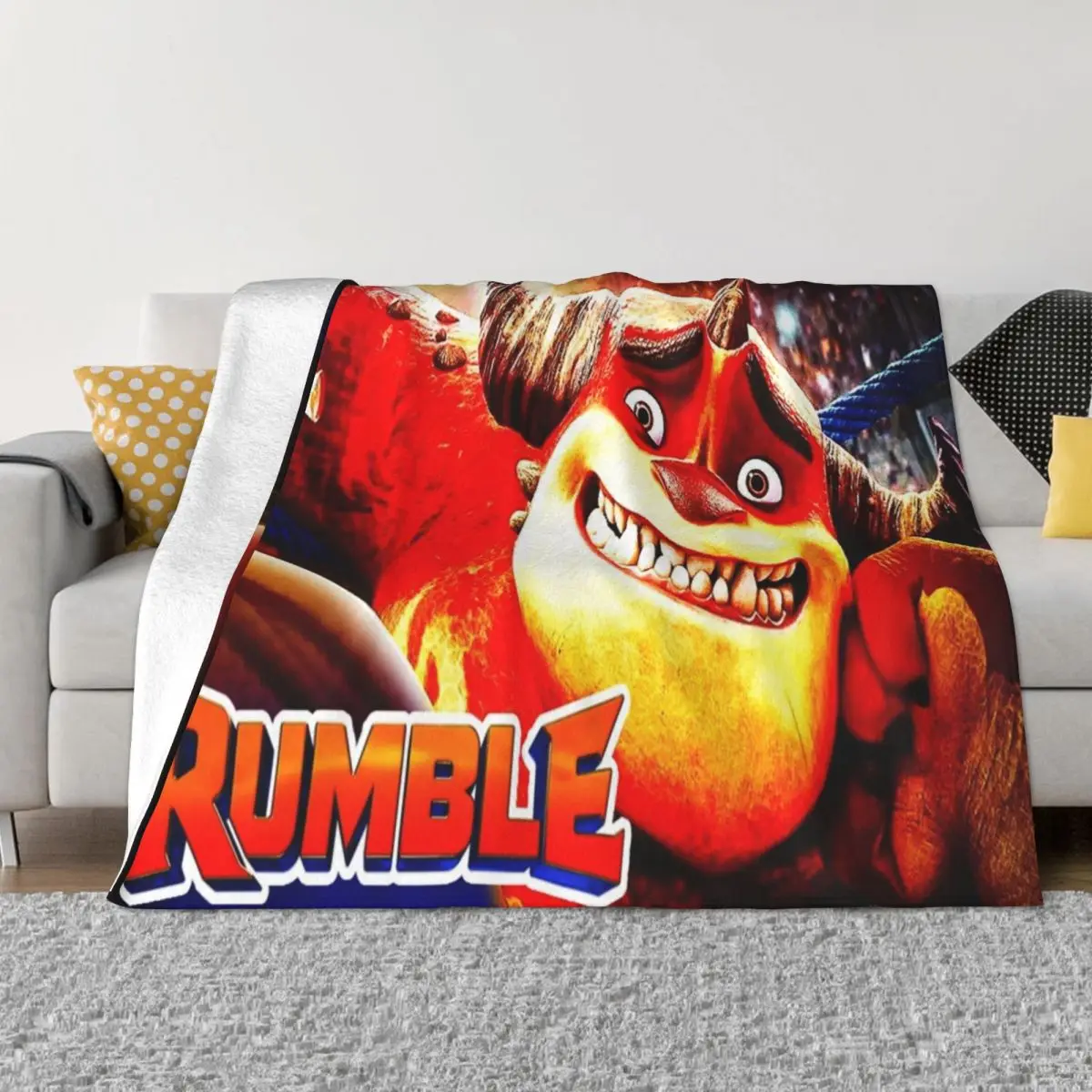 

Rumble Funny Gift For Fans rumble movie Throw Blanket Decorative Sofa Blanket valentine gift ideas Designer Blankets