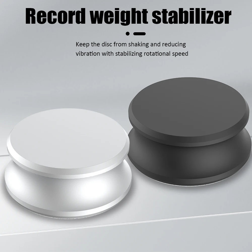 Preffair Black/Silver Aluminum Vinyl Record Weight Stabilizing Plate Balance Clamp Accessories for Turntable LP Record Player