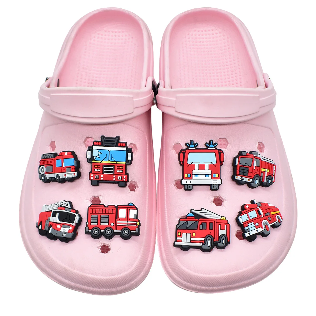 

New Arrivals Fire Engine Shoe Charms for Croc Accessories Sandals Shoe Decorations Pins Women Favor Gift